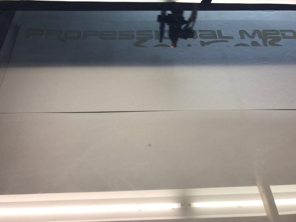 Akustikstoff @ Musikmesse 2027 – Production of the signs for our booth using our laser